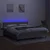 vidaXL Box spring postelja z vzmetnico LED sv. siva 180x200 cm blago