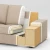 KIVIK Sofa trosed s lenjivcem, Tibbleby bež/siva
