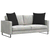 Jastučići za sofu 2 pcs Crna 60 x 60 cm tkanina