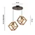 Opviq Luster Cube Double G Glass, Braon