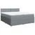 Vidaxl Box spring postelja z vzmetnico svetlo siva 200x200 cm blago