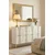 Hanah Home komoda Slim 120, 120 cm, bela / travertin