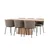 Venture Design Jedilna garnitura Stjärnö miza z 6 stoli Edina 200x90x76 cm rjava