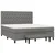 Vidaxl Box spring postelja z vzmetnico temno siva 160x200 cm blago