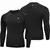 RDX Muška sportska kompresiona majica dugih rukava Rash guard T15, Crna