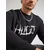 HUGO Majica Namenex črna/bela