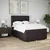 Vidaxl Box spring postelja z vzmetnico temno rjav 140x190 cm blago
