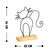 Aberto Design Dekorativna figura Cat, 30x36x4 cm, Crna