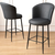 Hanah Home Set barskih stolica Uras, 6 komada, Antracit-crni