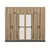 Hanah Home Garderober Kale-5216, 270x235x52 cm, Braon