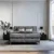 MID.YOU POSTELJA Z VZMETNICO 180 cm x 200 cm , les, tekstil, leseni material antracit
