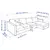 VIMLE Sofa 4-sed, s lenjivcem/Grann/Bomstad crna