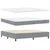 Vidaxl LED Box Spring Postelja Svetlo siva 200 x 200 cm blago