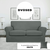VivoVita Stretch&Sit SOFA – Raztegljive prevleke za sedežno garnituro - KOTNA SEDEŽNA (2x dvosed), siva