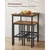Songmics Set barske mize z 2 stoli 60x60x90 cm rjava