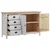 Den Komoda Hill Range bela 130x40x80 cm trdna borovina