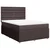 Vidaxl Box spring postelja z vzmetnico temno rjava 160x200 cm blago