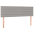 vidaXL Box spring postelja z vzmetnico LED sv. siva 140x200 cm blago