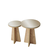 Hanah Home Set klub stolova Luna 2, 2 komada, Bronzana boja