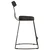 Vidaxl Barski stolčki 2 črni Black 49x43x79 cm trden mangov les