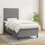 Vidaxl Box spring postelja z vzmetnico temno siva 80x200 cm blago
