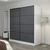 Hanah home Ormar Kale 180x210x52cm Belo-Antracit