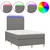 Vidaxl Box spring postelja z vzmetnico LED temno siva 120x200 cm blago