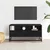TV ormarić crni 80x34,5x40 cm konstruirano drvo i metal