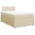 VIDAXL Box spring postelja z vzmetnico krem 120x200 cm blago