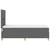 vidaXL LED Box Spring Postelja Temno siva 90 x 190 cm blago
