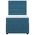 Vidaxl Box spring postelja z vzmetnico modra 90x200 cm žamet