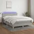 vidaXL Box spring postelja z vzmetnico LED sv. siva 140x200 cm blago