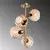 Opviq Luster Benek-15-14503, 40x40x55cm, IP20, Zlatno-roze boje