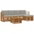 Set vanjskih sofa s jastukom 6 pcs Prirodna i svijetlo siva