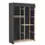 Den Garderobna omara 3-nadstropna 110x40x170 cm sivo blago