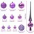 Set Božićnih Ukrasnih Kuglica 61 pcs Lila Plastika