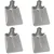 Glava lopate 4 pcs Srebrno 43 x 32,5 cm Aluminij