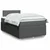 Vidaxl Box spring postelja z vzmetnico temno siva 120x190 cm blago