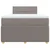 Vidaxl Box spring postelja z vzmetnico taupe 120x190 cm blago