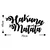 Metalna zidna dekoracija Hakuna Matata 70x35 cm crna