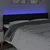 Vidaxl LED posteljno vzglavje črno 180x7x78/88 cm blago