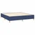 Vidaxl Box spring postelja z vzmetnico moder 200x200 cm blago