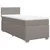 Vidaxl Box spring postelja z vzmetnico taupe 90x190 cm blago