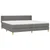 Vidaxl Box spring postelja z vzmetnico temno siva 200x200 cm blago