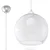 Sollux SL.0248 - Luster na sajli BALL 1xE27/15W/230V prečnik 30 cm proziran/sjajni hrom