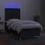 Vidaxl Box spring postelja z vzmetnico LED črna 100x200 cm blago