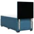 Box spring krevet s madracem plavi 90x200 cm baršunasti