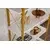 Hanah Home Polica za knjige Elysian, 90x180x33.5 cm, Bela i zlatna