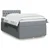 Vidaxl Boxspring postelja z vzmetnico svetlo siva 120x190 cm blago