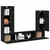 Set TV komoda Zidne 6 pcs Crni hrast Konstruirano drvo